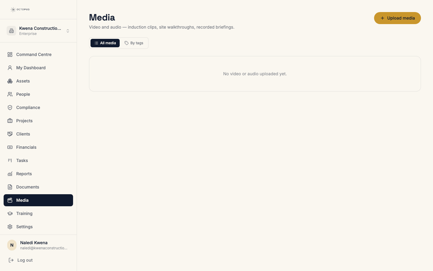 Media in Octopus